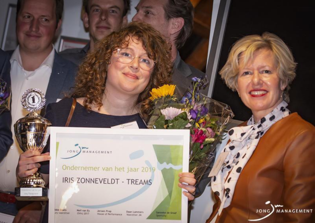 Iris Zonneveldt uitgeroepen tot JM Ondernemer van het Jaar 2019